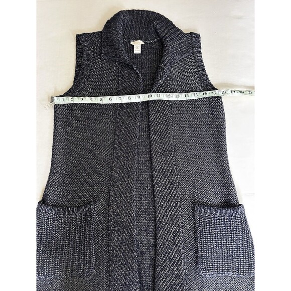 Chicos Womens Crochet Knit Cardigan Sweater Sleeveless Open Blue Chicos 0=Small - Picture 5 of 7